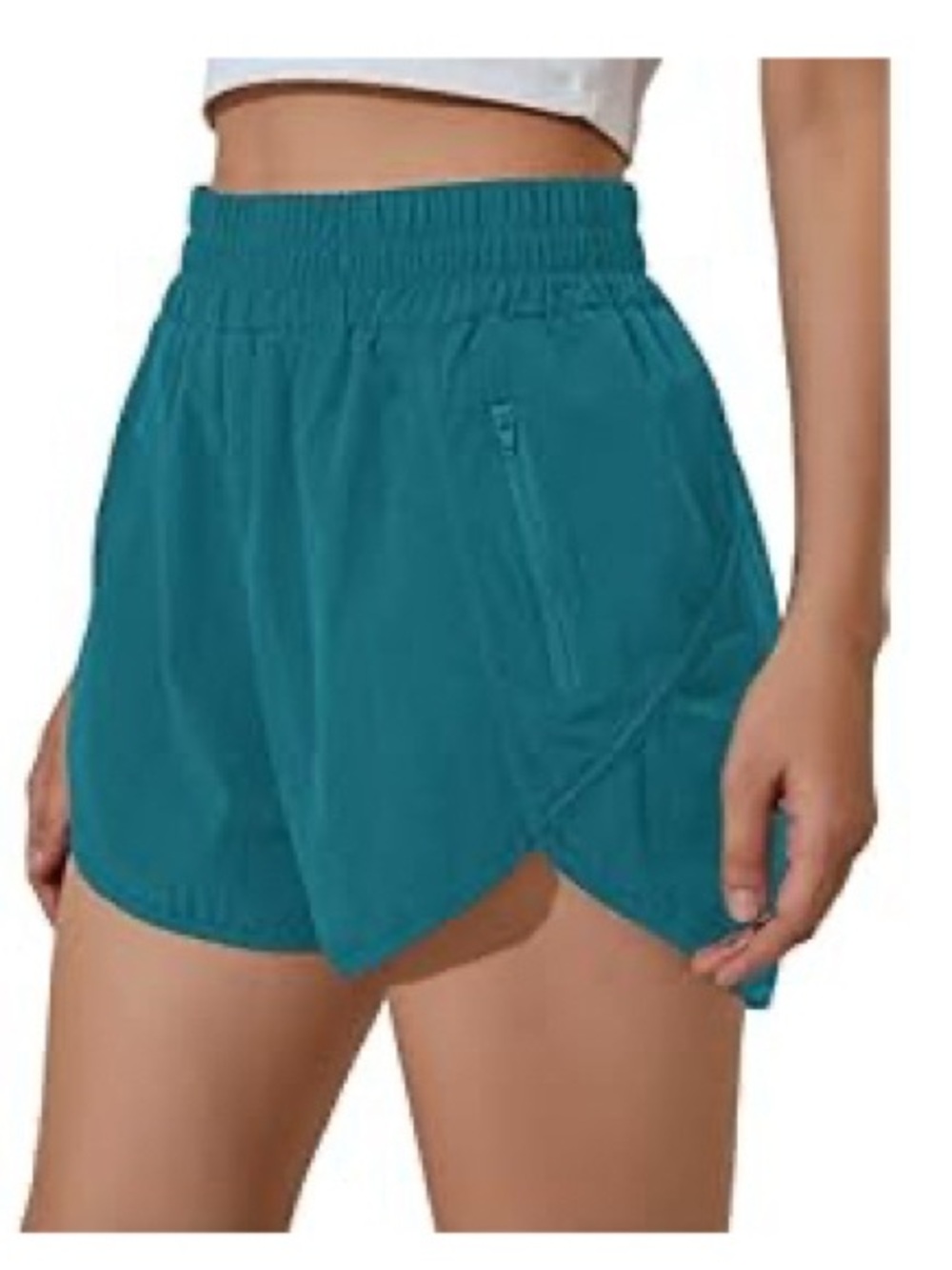 L teal shorts nwot